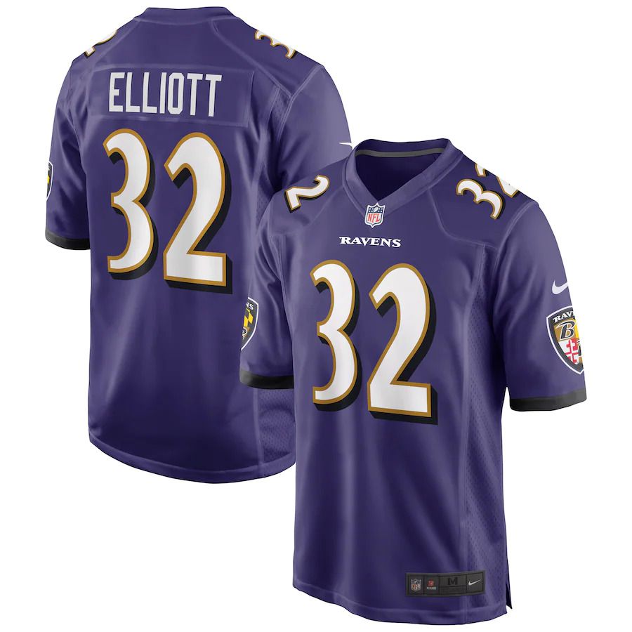 Cheap Men Baltimore Ravens 32 DeShon Elliott Nike Purple Game NFL Jersey